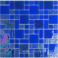 Glass mosaic tiles blue mixed